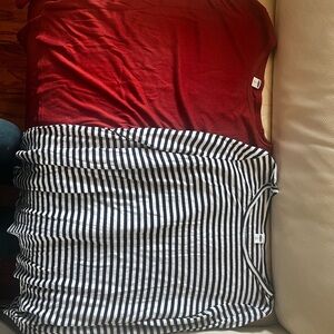 Old Navy burnt orange and Blue Striped Crew Neck Sweater